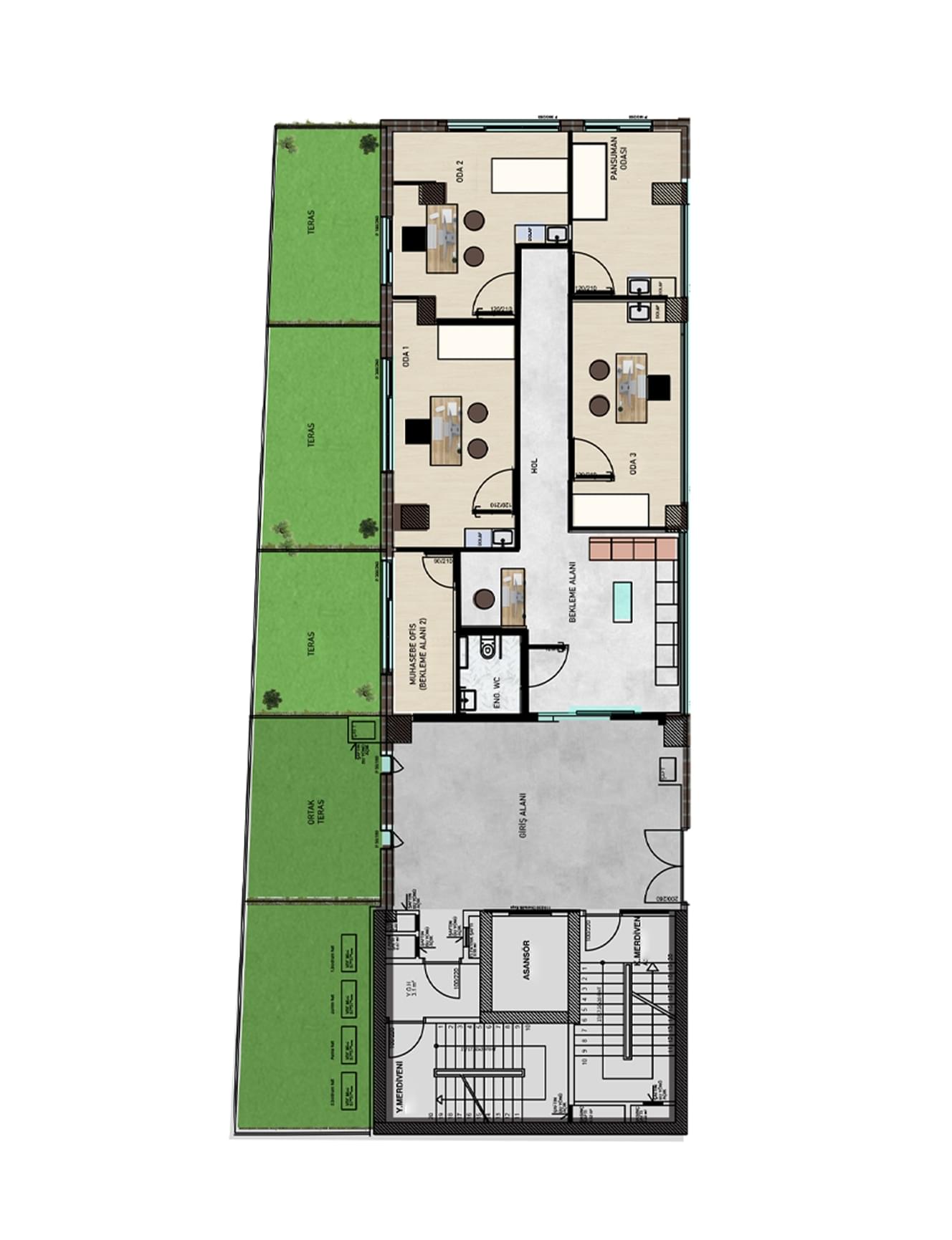 İYGMED Kat Planlaması Zemin